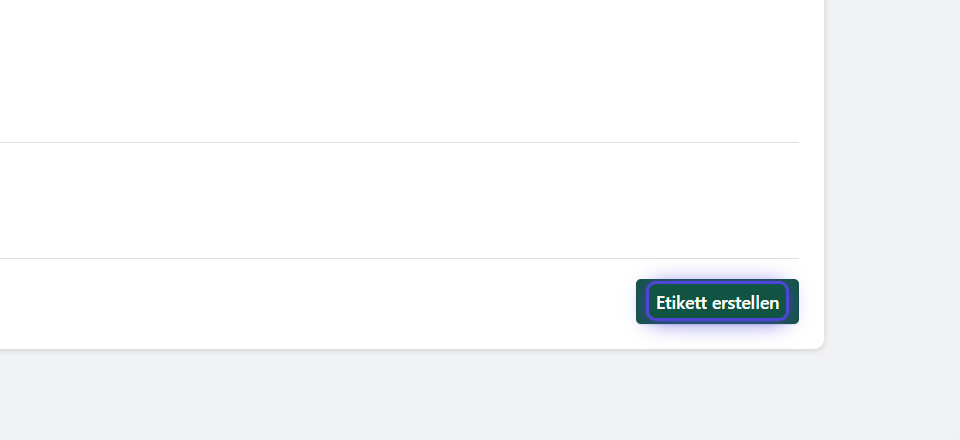 Etikett erstellen