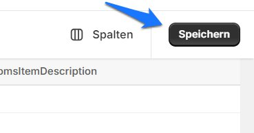 Änderungen speichern